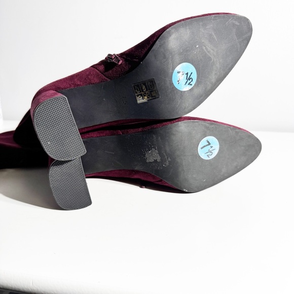 New Jeffrey Campbell PARISAH-2 Wine Burgundy Suede Over-the-Knee Boots - Picture 5 of 7